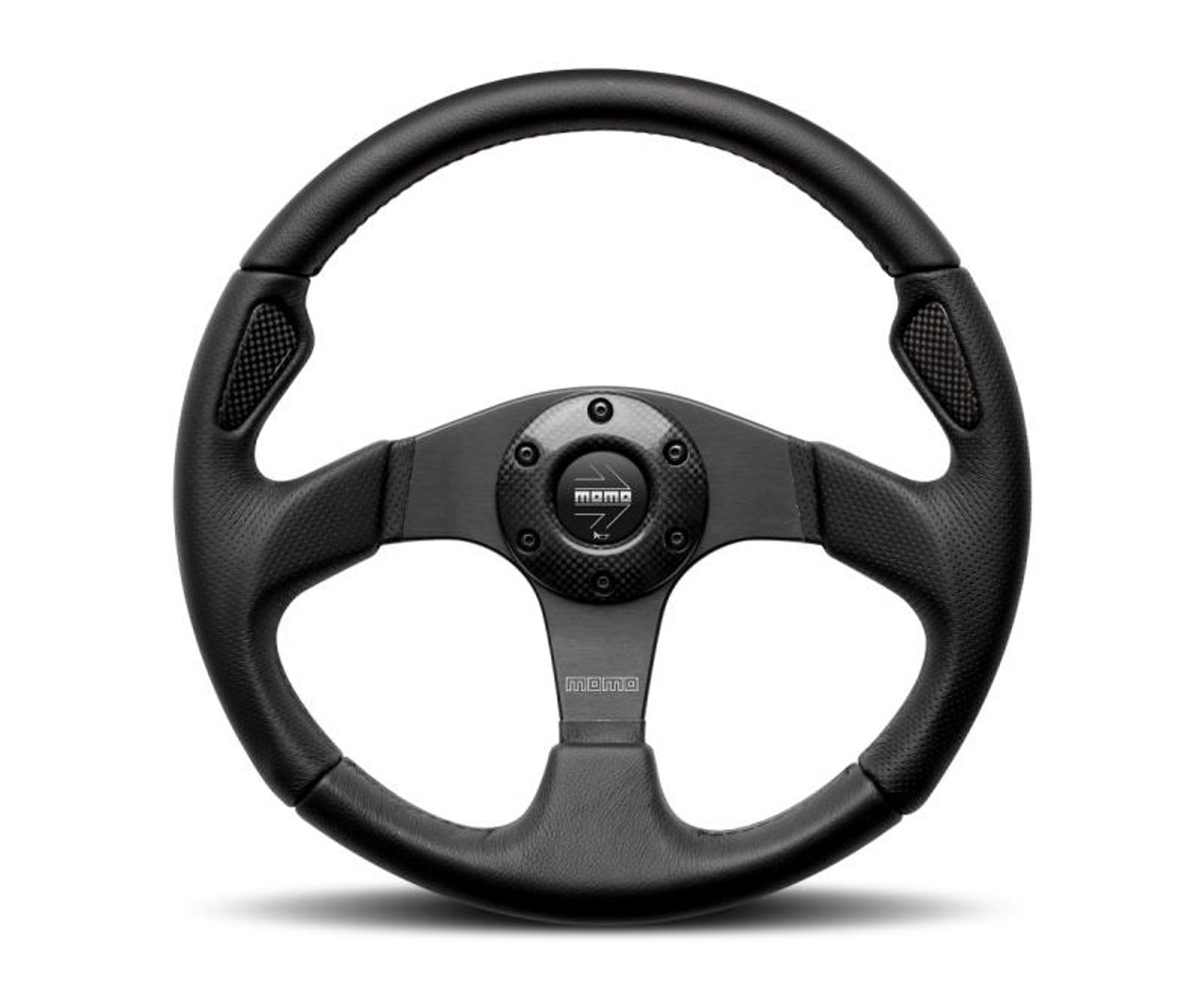 MOMO Momo Jet Steering Wheel 320 mm -  Black AirLeather/Black Spokes - JET32BK0B 