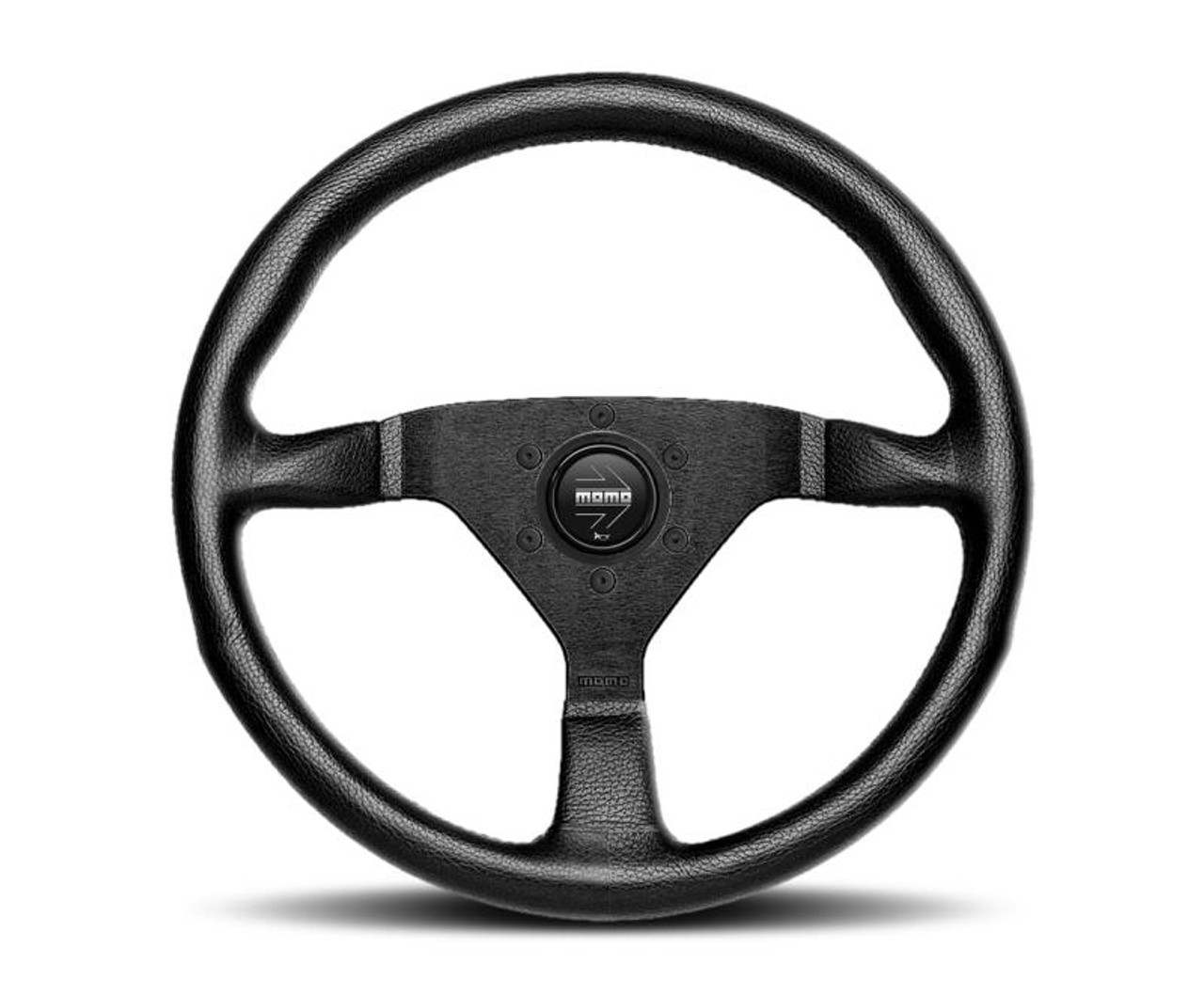 MOMO Momo Montecarlo Steering Wheel 350 mm - Black Leather/Black Stitch/Black Spokes - MCL35BK1B 