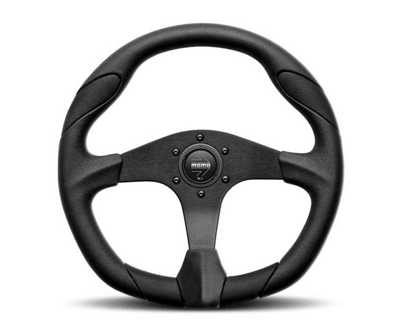 MOMO Momo Quark Steering Wheel 350 mm - Black Poly/Black Spokes - QRK35BK0B 