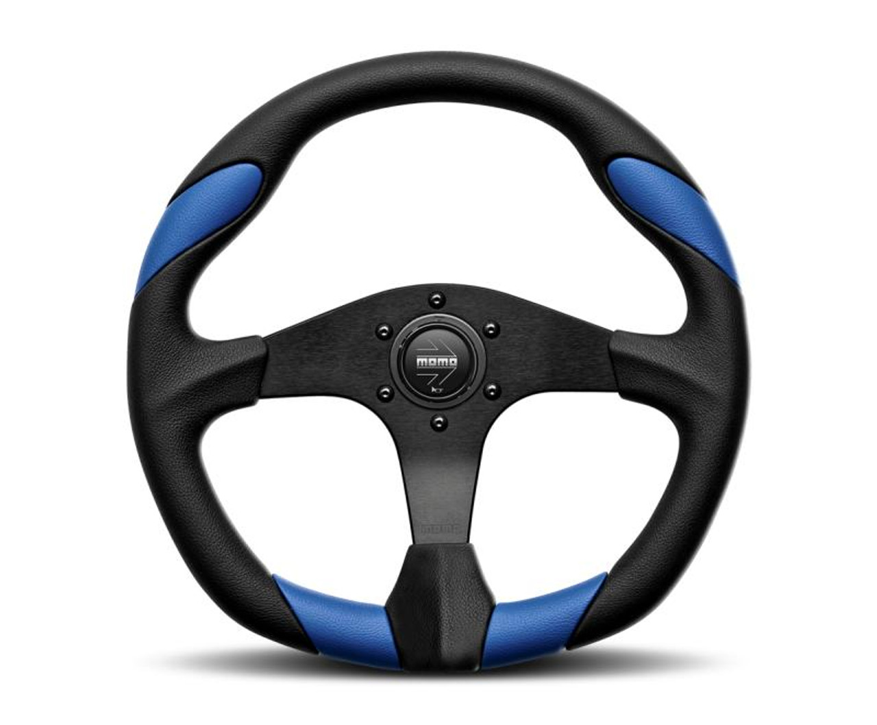 MOMO Momo Quark Steering Wheel 350 mm - Black Poly/Black Spokes - QRK35BK0BU 