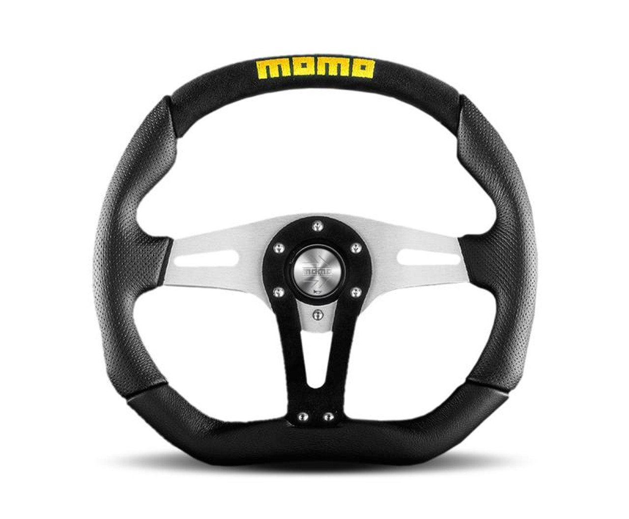 MOMO Momo Trek Steering Wheel 350 mm - Black AirLeather/Brshd Al Spokes - TRK35BK0B 