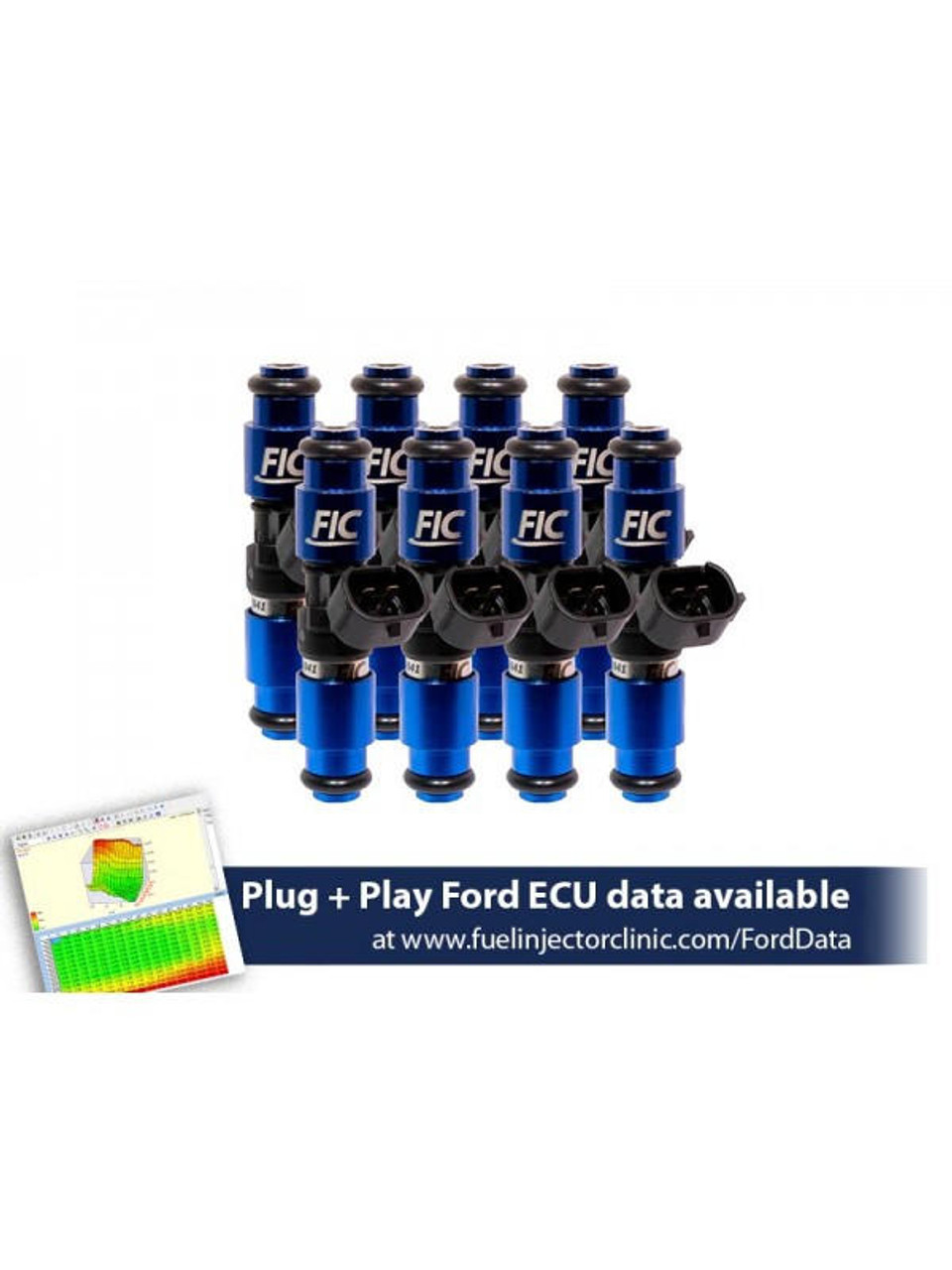  Fuel Injector Clinic 2150 CC Injector Set Mustang GT (2005+)/GT350 (2015-2016)/ Boss 302 (2012-2013)/Cobra (1999-2004) (HIGH-Z) 