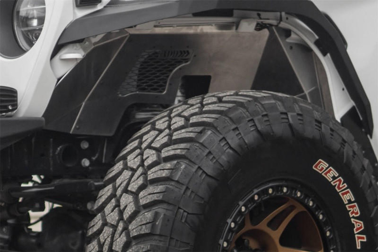  Addictive Desert Designs 2018 Jeep Wrangler JL Raw Aluminum Rock Fighter Front Inner Fender Liner - D96164400NA 