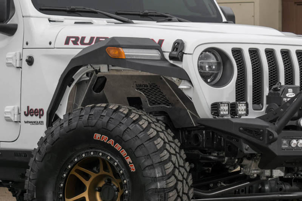  Addictive Desert Designs 2018 Jeep Wrangler JL Raw Aluminum Rock Fighter Front Inner Fender Liner - D96164400NA 