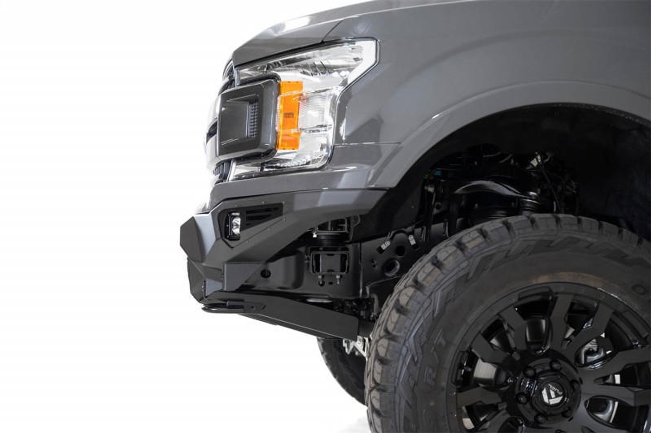  Addictive Desert Designs 18-20 Ford F-150 Bomber Front Bumper w/ 4 Rigid 360 6IN Mounts - F180014110103 