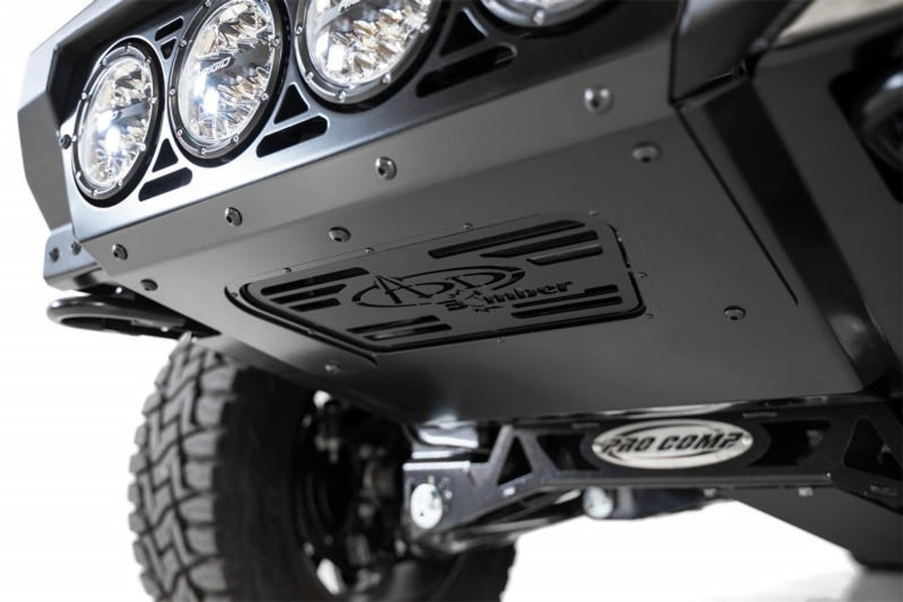  Addictive Desert Designs 18-20 Ford F-150 Bomber Front Bumper w/ 4 Rigid 360 6IN Mounts - F180014110103 