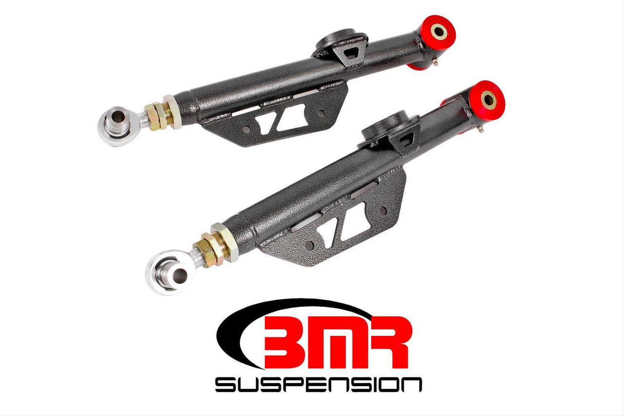 BMR Suspension BMR 99-04 Ford Mustang Adj. Lower Control Arms Poly/Rod End Combo - Black Hammertone - TCA055H 
