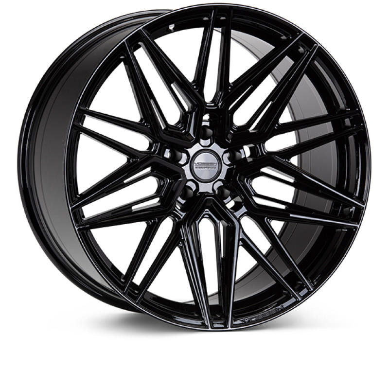  Vossen HF-7 22x9 / 5x112 / ET32 / Flat Face / 66.5 - Gloss Black - HF7-2M44 