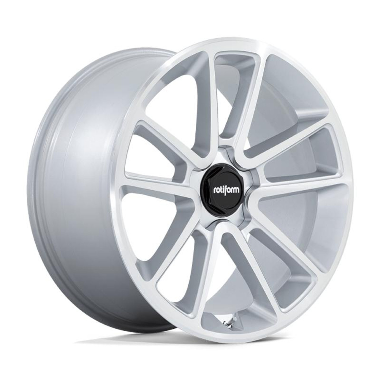  Rotiform R192 BTL Wheel 21x10.5 5x114.3 45 Offset - Gloss Silver w/ Machined Face - R192210565+45 