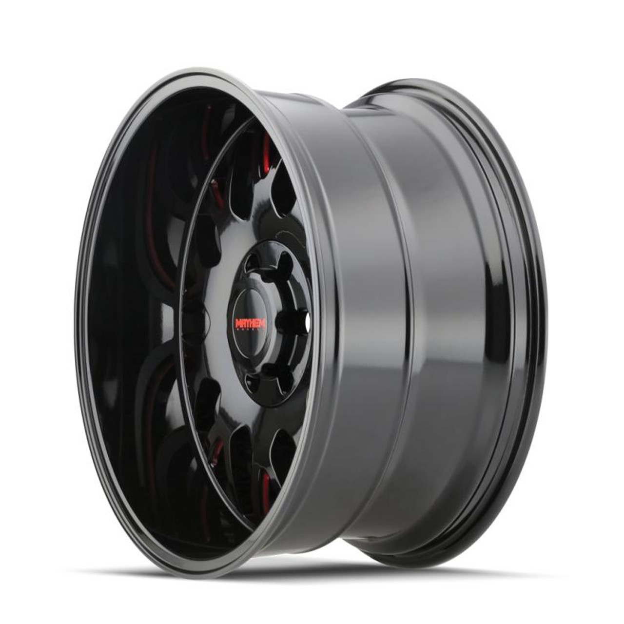  Mayhem 8110 Tripwire 20x9 / 5x139.7 BP / 0mm Offset / 87.1mm Hub Black w/ Prism Red Wheel - 8110-2985BTR 