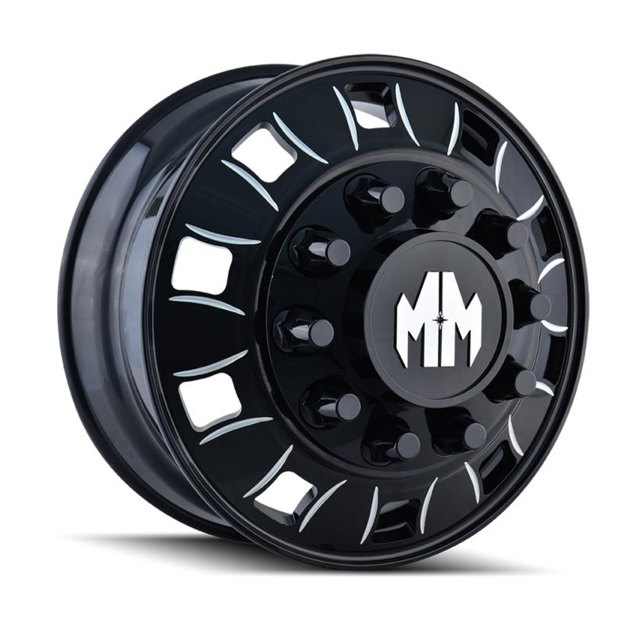  Mayhem 8180 BigRig 24.5x8.25 / 10x285.75 BP / 168mm Offset / 220.1mm Hub Inner Black Wheel - 8180-245810BI 