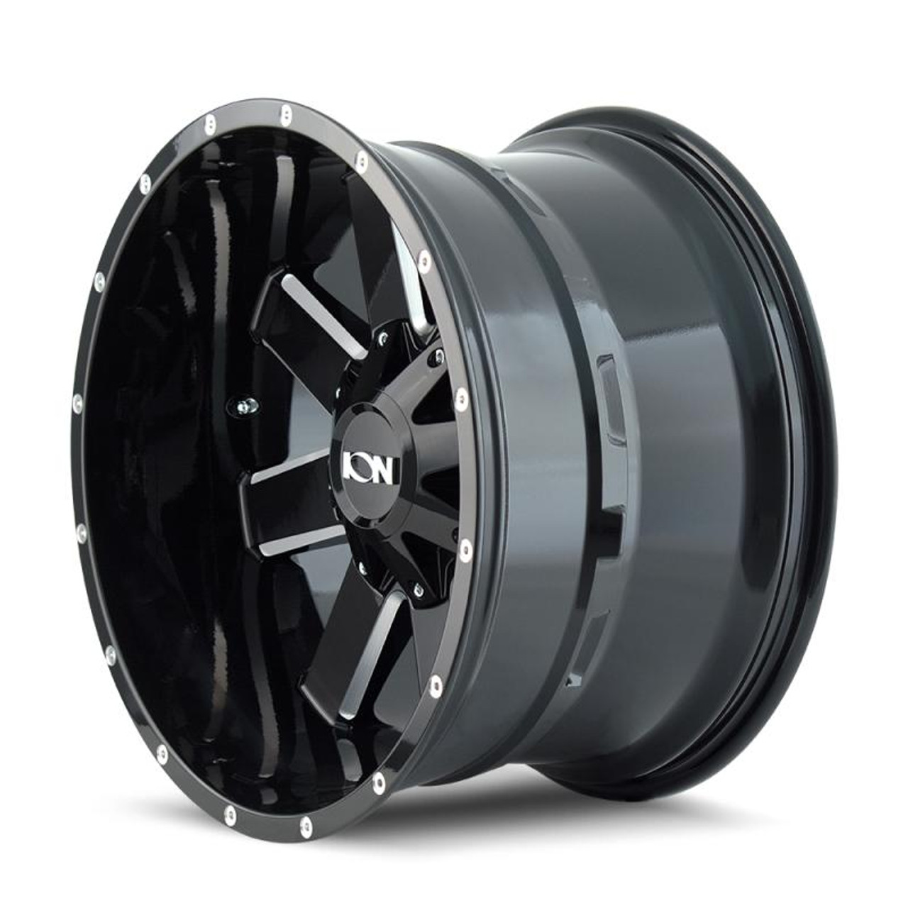 ION Wheels ION Type 141 20x9 / 8x165.1 BP / 0mm Offset / 130.8mm Hub Gloss Black Milled Wheel - 141-2976M 