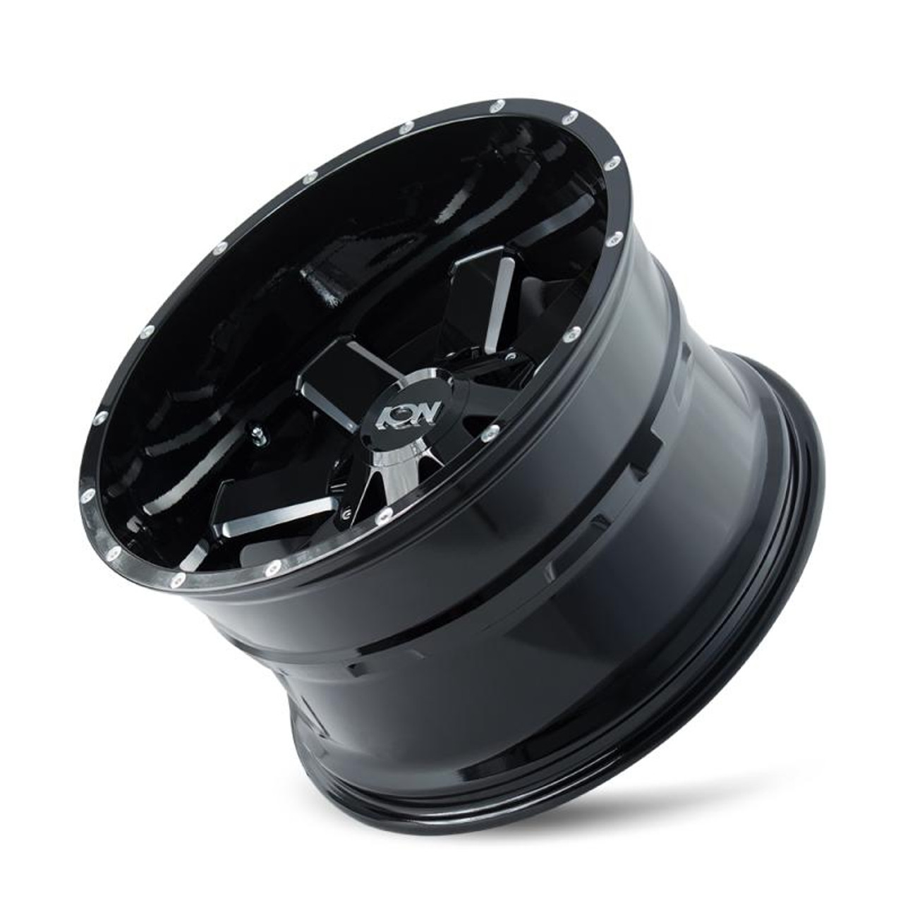 ION Wheels ION Type 141 17x9 / 8x165.1 BP / -12mm Offset / 130.8mm Hub Gloss Black Milled Wheel - 141-7976M 