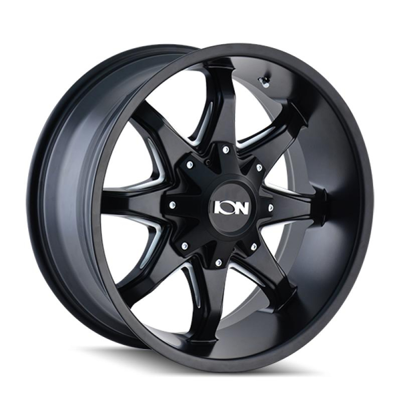 ION Wheels ION Type 181 20x12 / 8x180 BP / -44mm Offset / 124.1mm Hub Satin Black/Milled Spokes Wheel - 181-2278M 