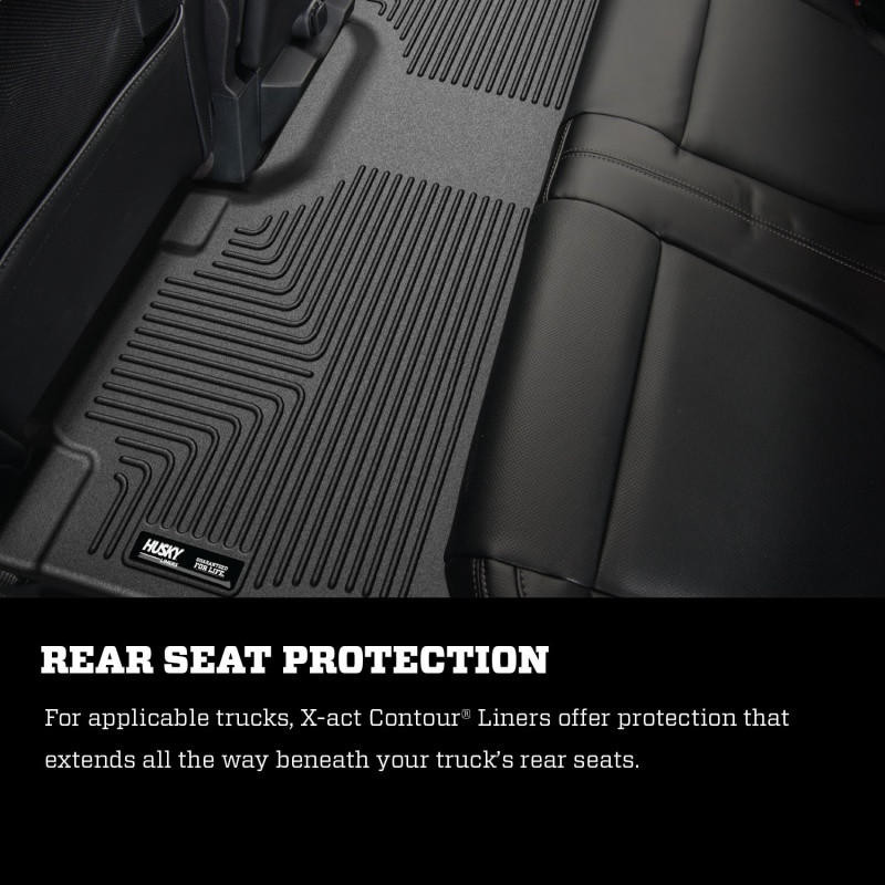  Husky Liners 09-14 Ford F-150 SuperCab X-Act Contour Black 2nd Seat Floor Liner (Full Coverage) - 53441 