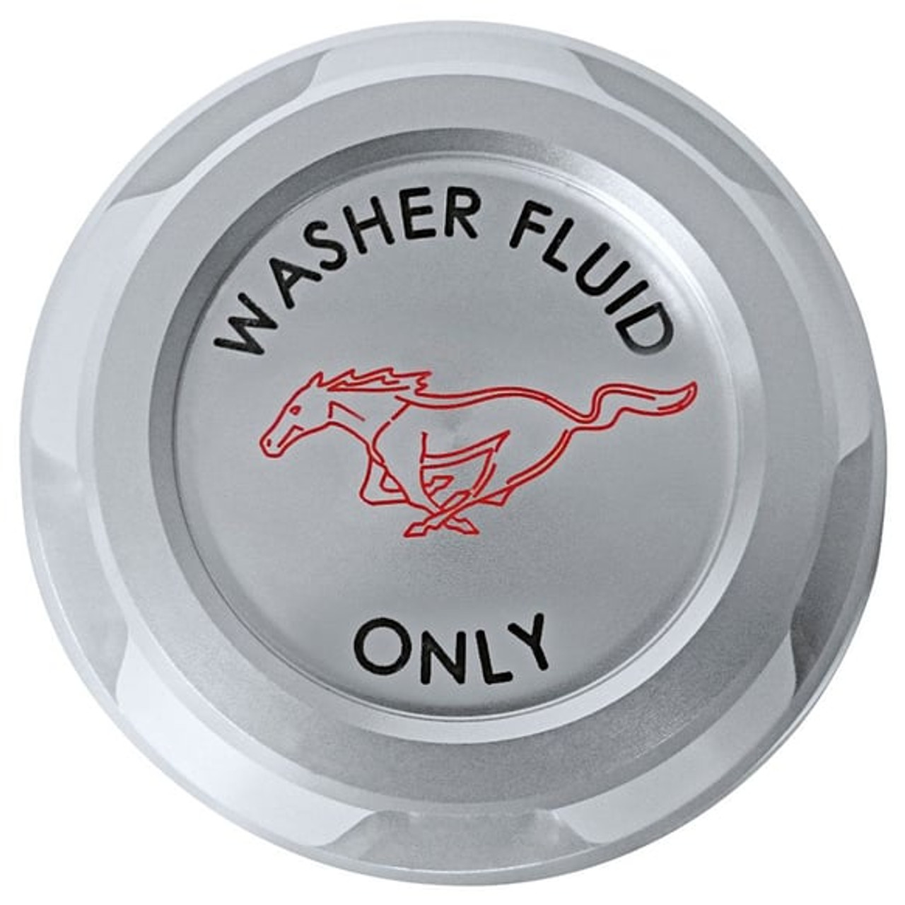 DRAKE MUSCLE CARS BILLET WASHER RESERVOIR CAP WITH PONY LOGO 2015-2023