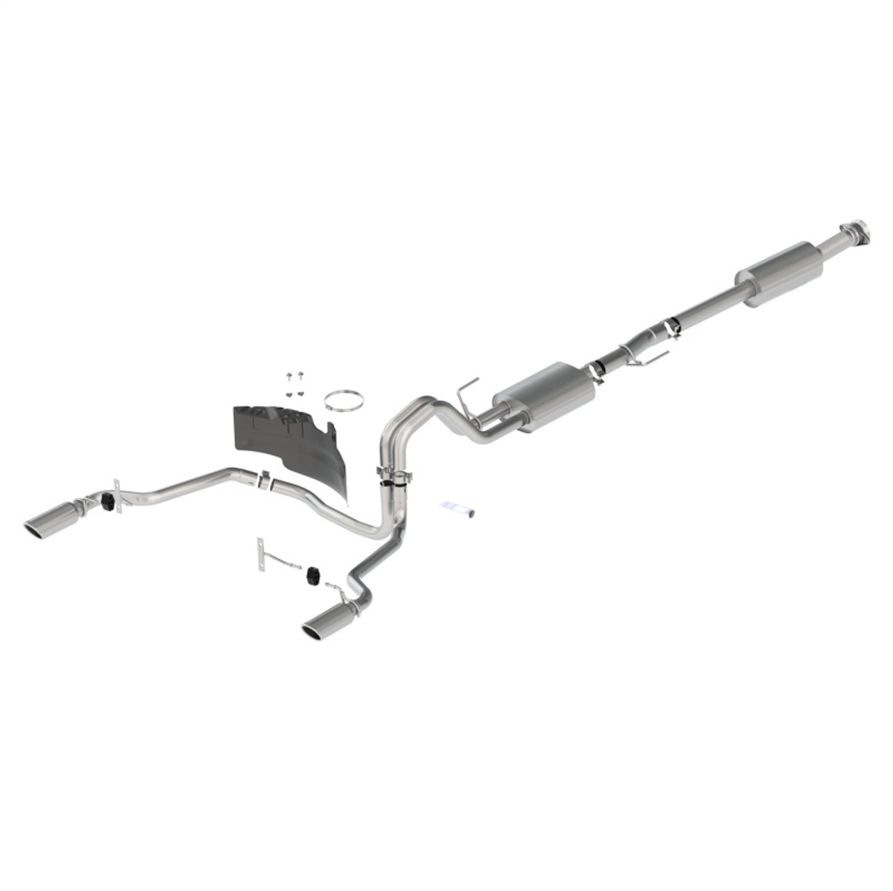 Ford Racing 21-22 F-150 2.7L/3.5L/5.0L Rear Exit Sport Exhaust - Chrome Tips - M-5200-FSCR Photo - Primary