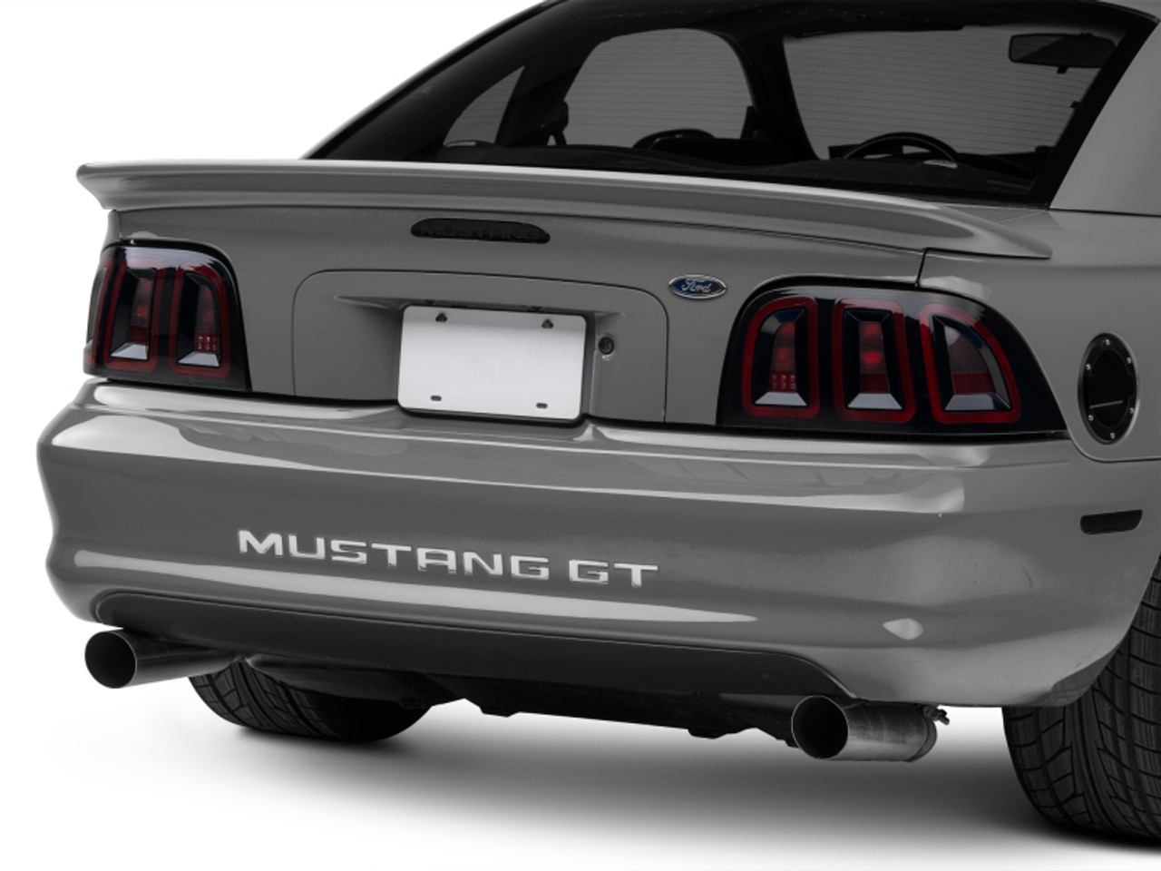 Raxiom 96-98 Ford Mustang Icon LED Tail Lights- Black Housing (Smoked Lens) - 389876 Photo - Close Up