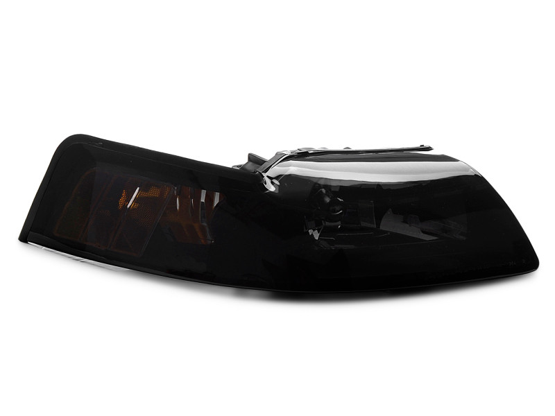 Raxiom 99-04 Ford Mustang Axial Series OE Style Headlights- Black Housing (Smoked Lens) - 49110 Photo - Close Up
