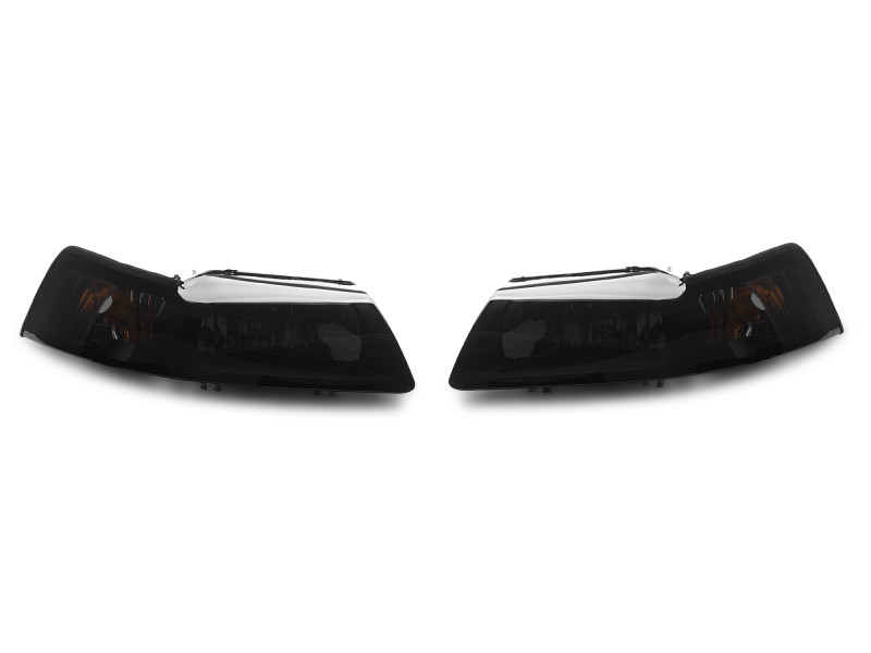 Raxiom 99-04 Ford Mustang Axial Series OE Style Headlights- Black Housing (Smoked Lens) - 49110 Photo - Close Up