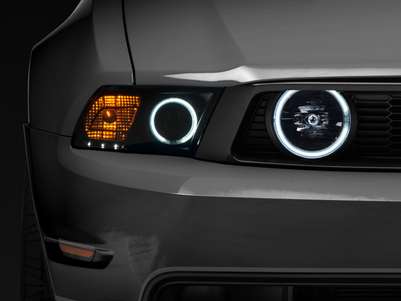Raxiom 05-12 Ford Mustang GT LED Halo Fog Lights (Smoked) - 49134 Photo - Close Up