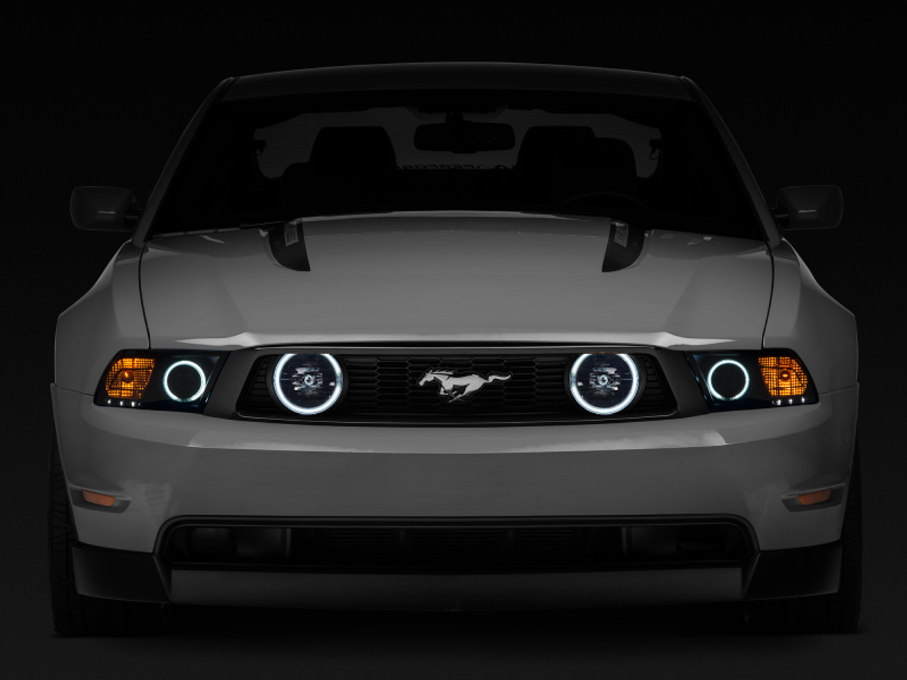 Raxiom 05-12 Ford Mustang GT LED Halo Fog Lights (Smoked) - 49134 Photo - Close Up