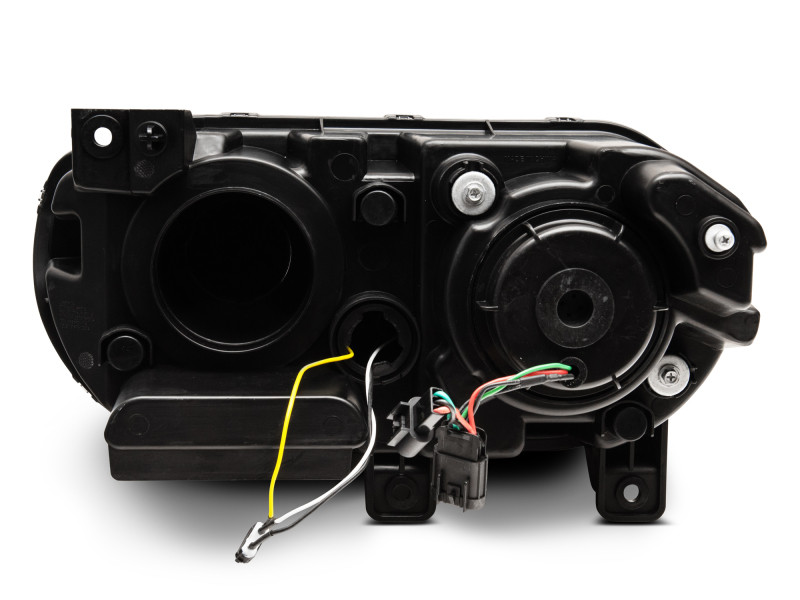 Raxiom 08-14 Dodge Challenger Halo Projctr Headlights w/Sequential Turn Signals-Blk Hsng(Clear Lens) - CH3761 Photo - Close Up