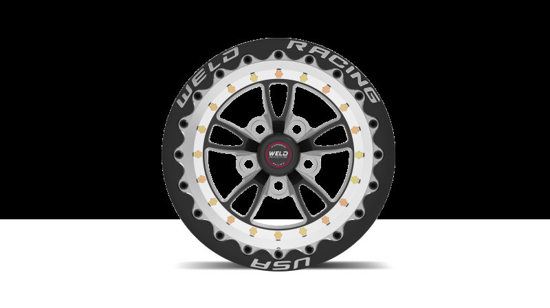 Weld RT Full Throttle 15x10 / 5x4.5 / 7.5in. BS Black Wheel - Single Beadlock - 793B510214F Photo - Unmounted