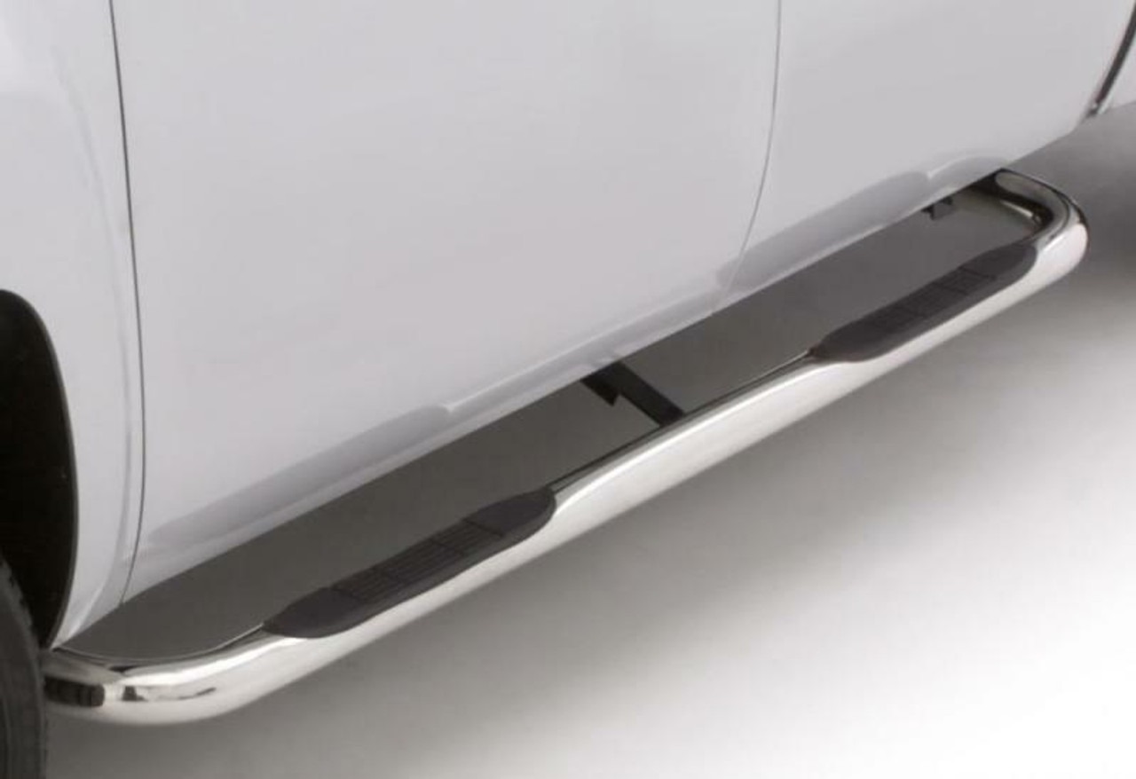 LUND Lund 05-17 Toyota Tacoma Access Cab 3in Round Bent SS Nerf Bars - Polished - 22685963