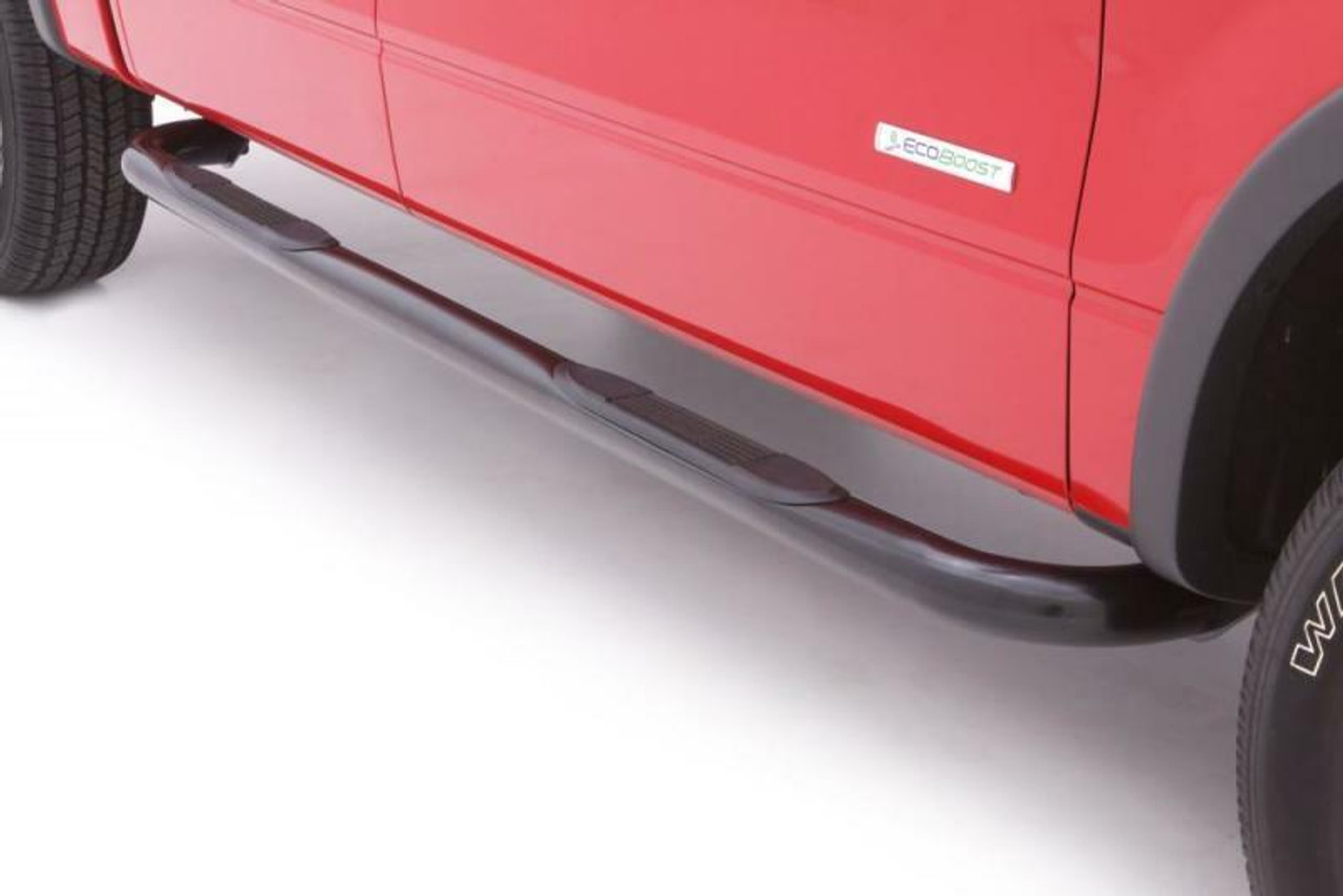 LUND Lund 09-17 Dodge Ram 1500 Quad Cab 3in Round Bent Steel Nerf Bars - Black - 23073783