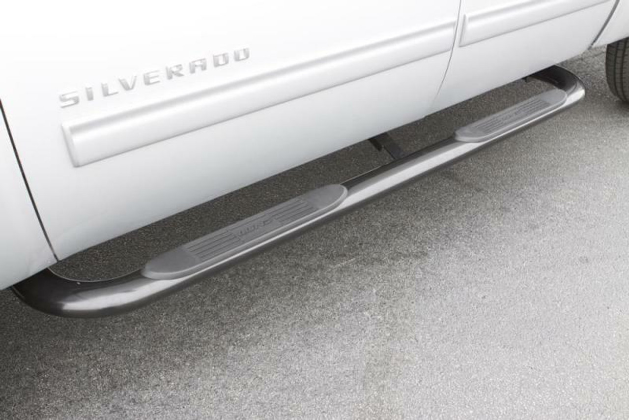 LUND Lund 97-98 Ford F-150 SuperCab 3Dr 4in Oval Curved SS Nerf Bars - Polished - 23266412