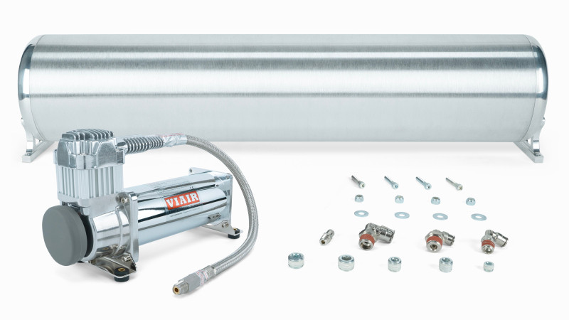 Air Lift 28in FLO Tank w/ Viair 444c Compressor (Incl. Fittings & Tank Mounting Hardware) - 27764 Photo - Primary