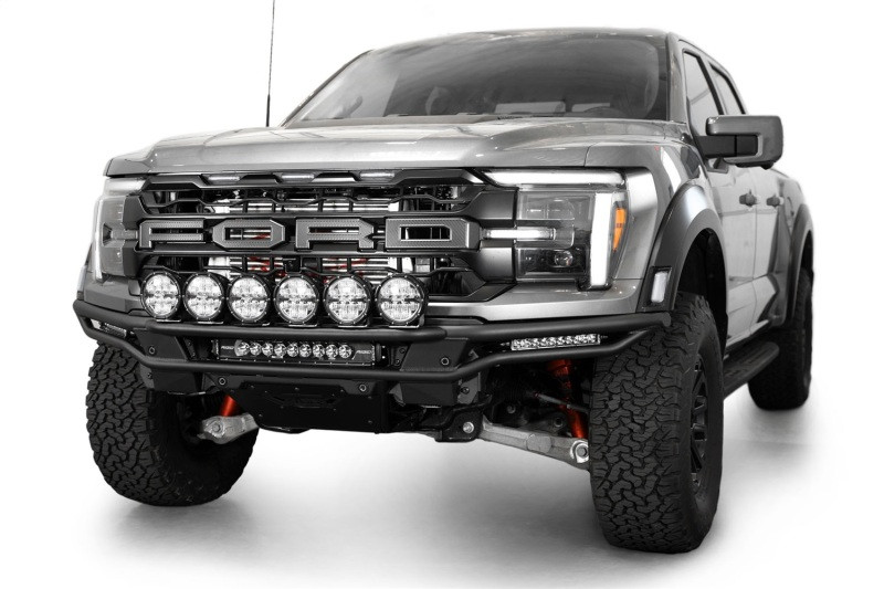 Addictive Desert Designs 2021-2024 Ford F-150 Raptor Race Series Front Bumper Light Hoop - AC2107001NA Photo - Mounted
