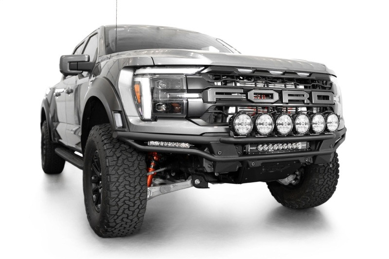 Addictive Desert Designs 2021-2024 Ford F-150 Raptor Race Series Front Bumper Light Hoop - AC2107001NA Photo - Mounted