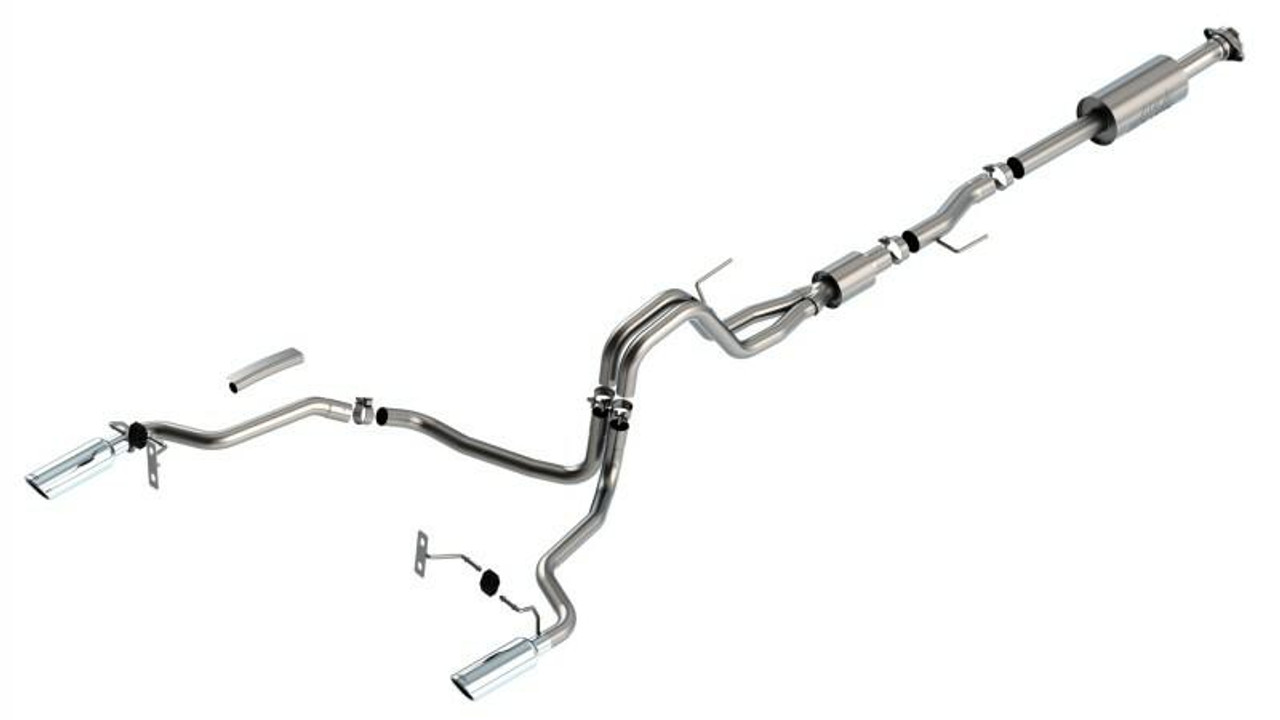 Borla Borla F-150 2021 5.0L 4DR CC SB EC STB LARIAT/KR/PLATINUM/LTD 3/2.25 SRE Cat-Back S-Type CHR Tips - 140866