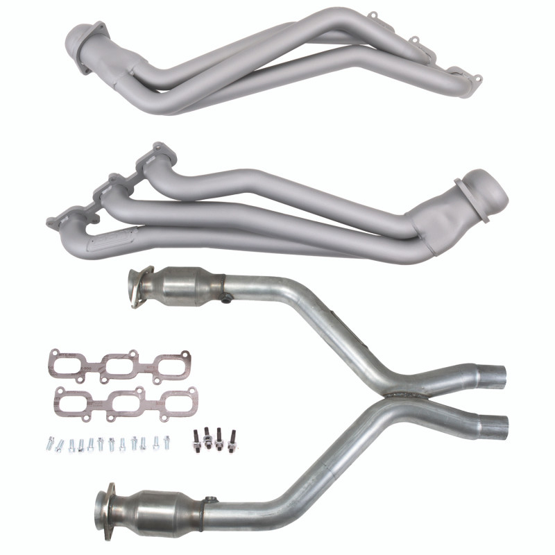 BBK 11-14 Ford Mustang V6 1-3/4 Long Tube Headers w/High Flow Catted X-Pipe (Ti Ceramic) - 16421 Photo - Primary