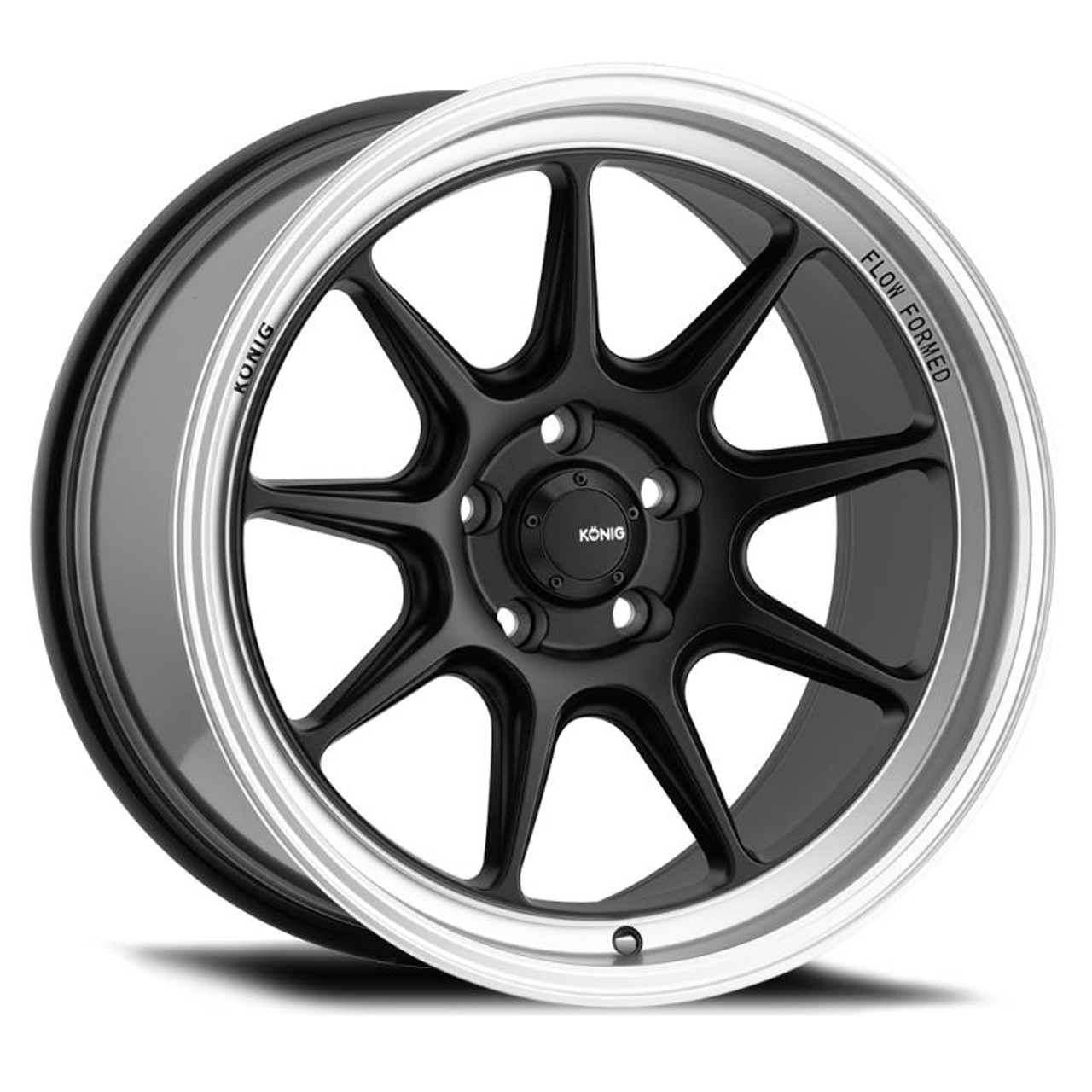 Konig Konig Countergram 17x9 5x114.3 ET43 Matte Black / Matte Machined Lip - CT97514435