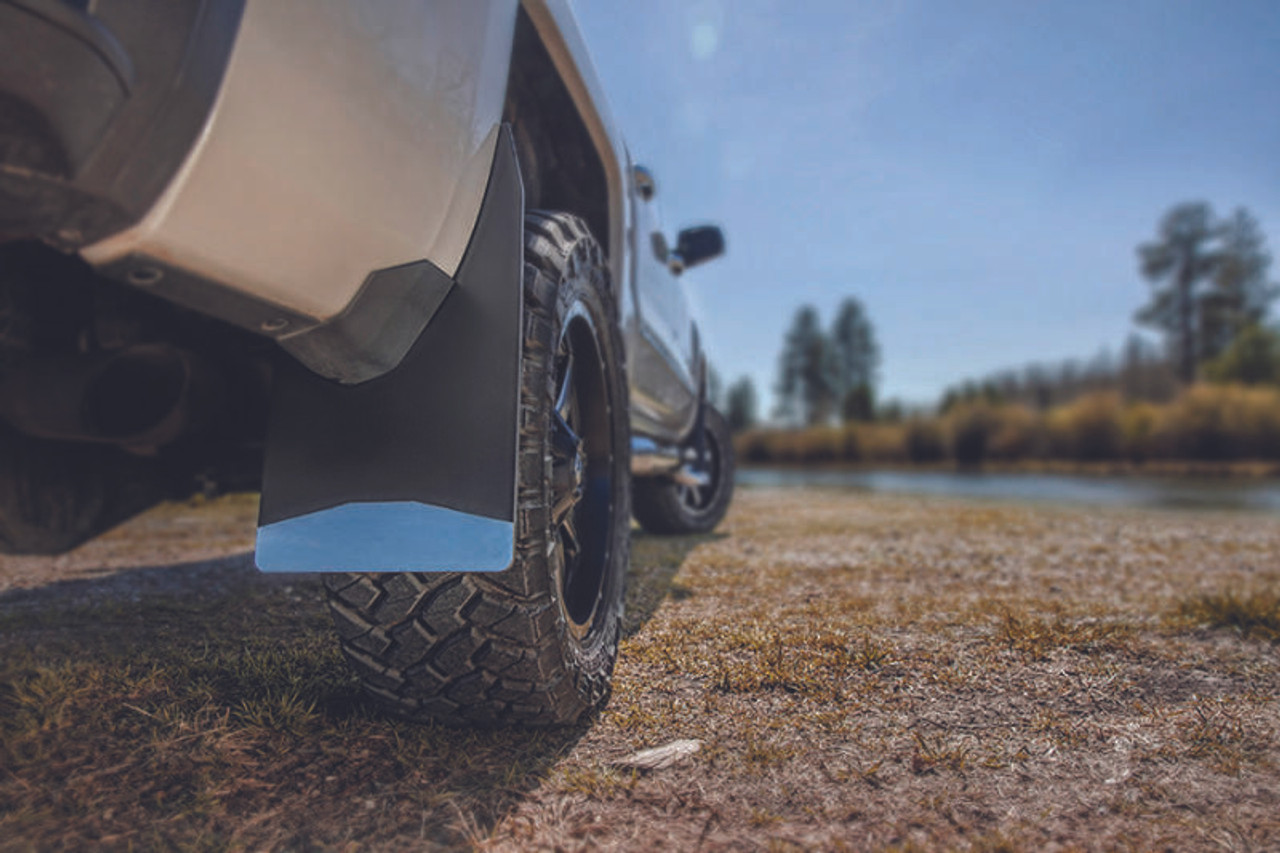 Husky Liners Husky Liners Universal 12in Wide Black Rubber Front Mud Flaps w/ Black Weight - 17152