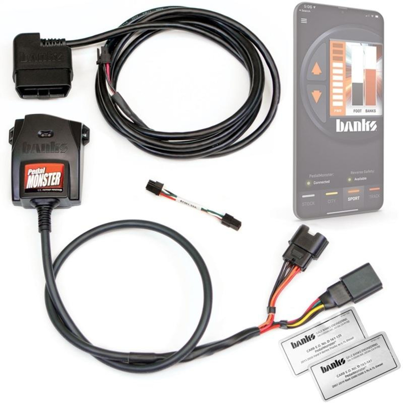 Banks Power Banks Power Pedal Monster Kit Stand-Alone 07-19 RAM 2500/3500/11-20 Ford F-Series 6.7L Use w/Phone - 64310-C
