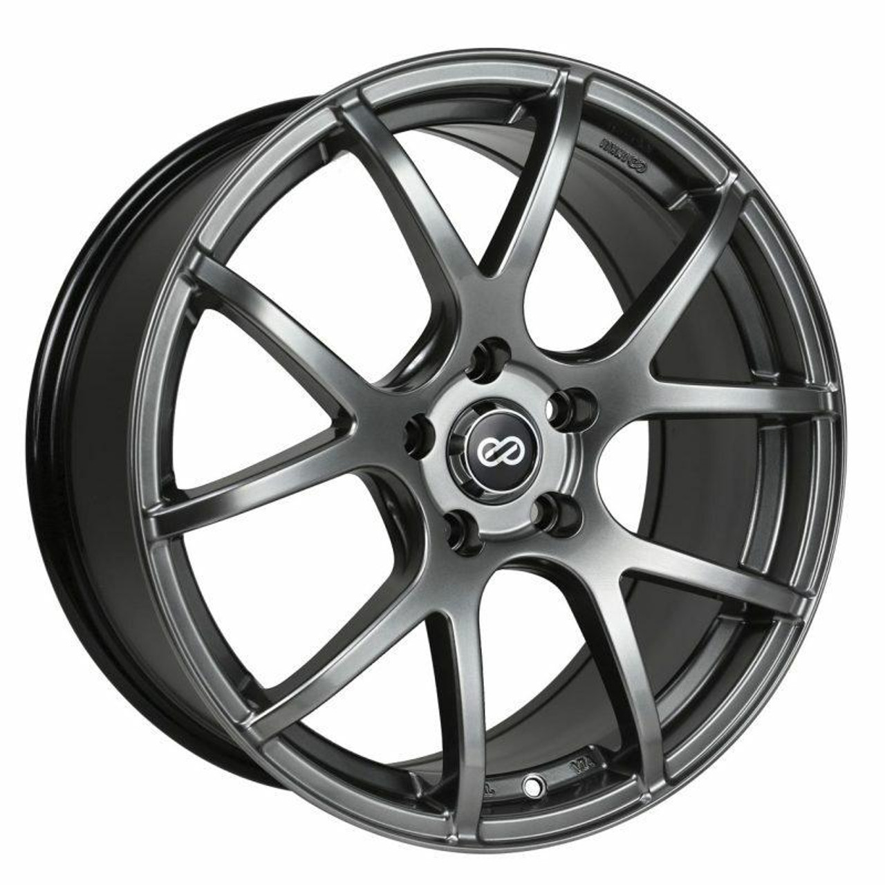 Enkei Enkei M52 18x8 40mm Offset 5x110 Bolt Pattern 72.6mm Bore Dia Hyper Black Wheel - 480-880-5140HB