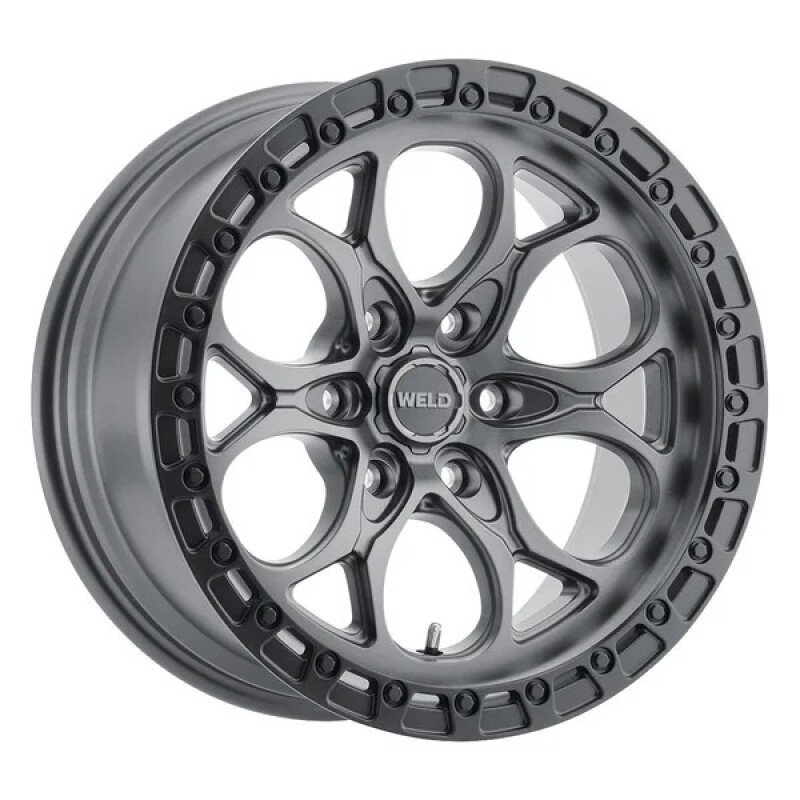 Weld 17x9 Ledge 6 6x139.7 ET-12 BS 4.50 Satin GUN / Satin BLK Ring 106.1 - W10779084450 Photo - Primary