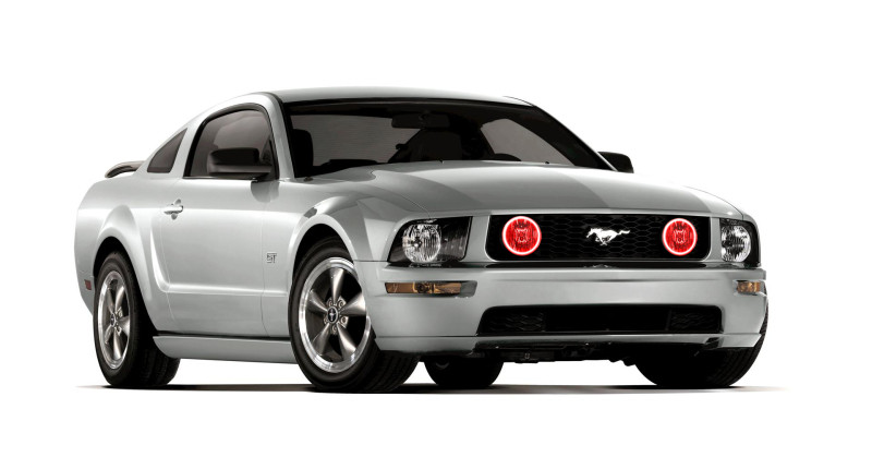 Oracle 05-09 Ford Mustang GT LED Fog Light Halo Kit - Red - 1160-003 Photo - lifestyle view