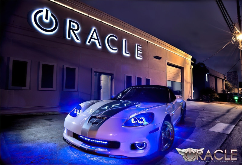 Oracle 05-13 Chevrolet Corvette C6 LED Fog Light Halo Kit - Green - 1176-004 Photo - lifestyle view