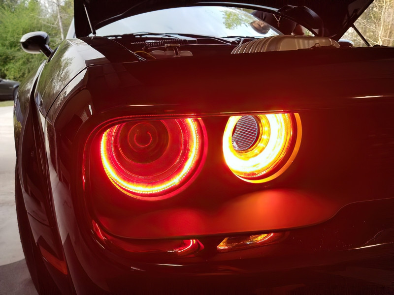 Oracle 15-23 Dodge Challenger LED Headlight Halo Kit - Red - 2268-003 Photo - lifestyle view