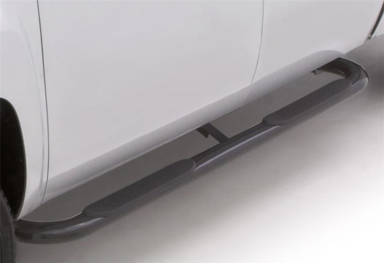 LUND Lund 10-17 Dodge Ram 2500 Crew Cab 4in Oval Curved Steel Nerf Bars - Black - 23484781