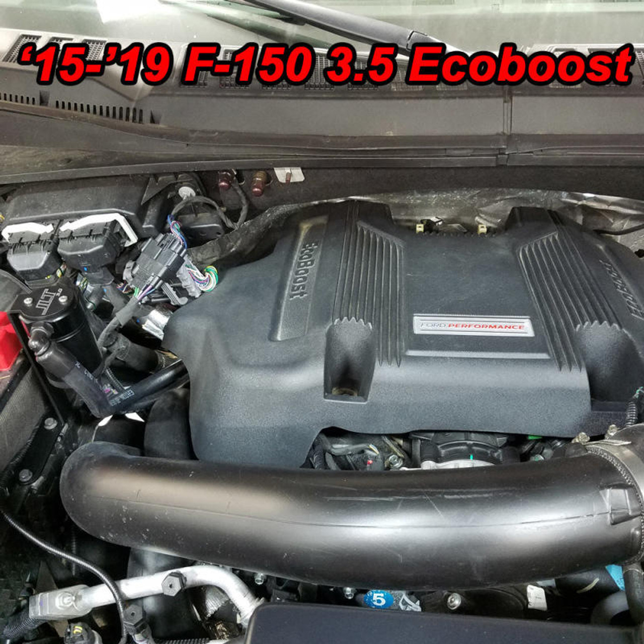 JandL 11-19 Ford F-150 2.7L/3.5L/5.0L Passenger Side Oil Separator 3.0 - Black Anodized - 3016P-B