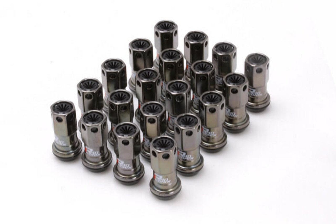 Project Kics 12X1.25 R40 Iconix Classical Lug Nuts w/ Black Plastic Cap - 20 - No Locks - WRIF03CK