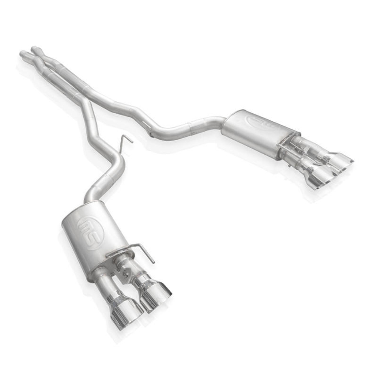 Stainless Works 2020 Ford GT500 Redline Catback X-Pipe Exhaust Factory Connect - Polished Tips - GT500CBXFCR