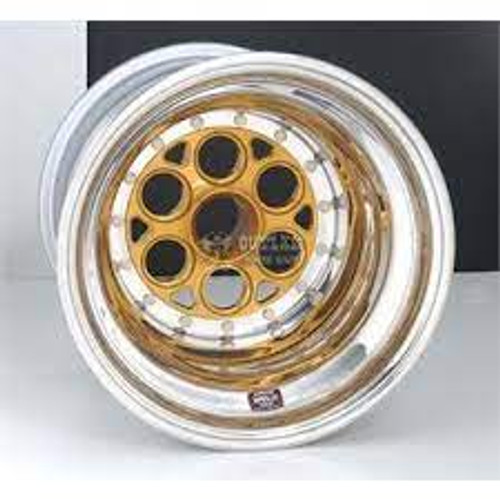 Weld Magnum Sprint 15x15 / 42-Spline / 5in. BS Gold Wheel - Inner Beadlock / No Cover - 735-51535