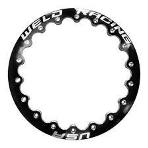 Weld Double Beadlock Ring 16in. / 18-Hole Drag Ultra Lite - Black - P650-5299B